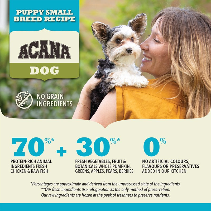 ACANA Small Breed Puppy Dry Food Recipe