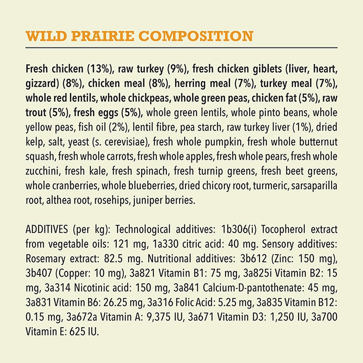 ACANA Highest Protein Wild Prairie Dog Food Recipe