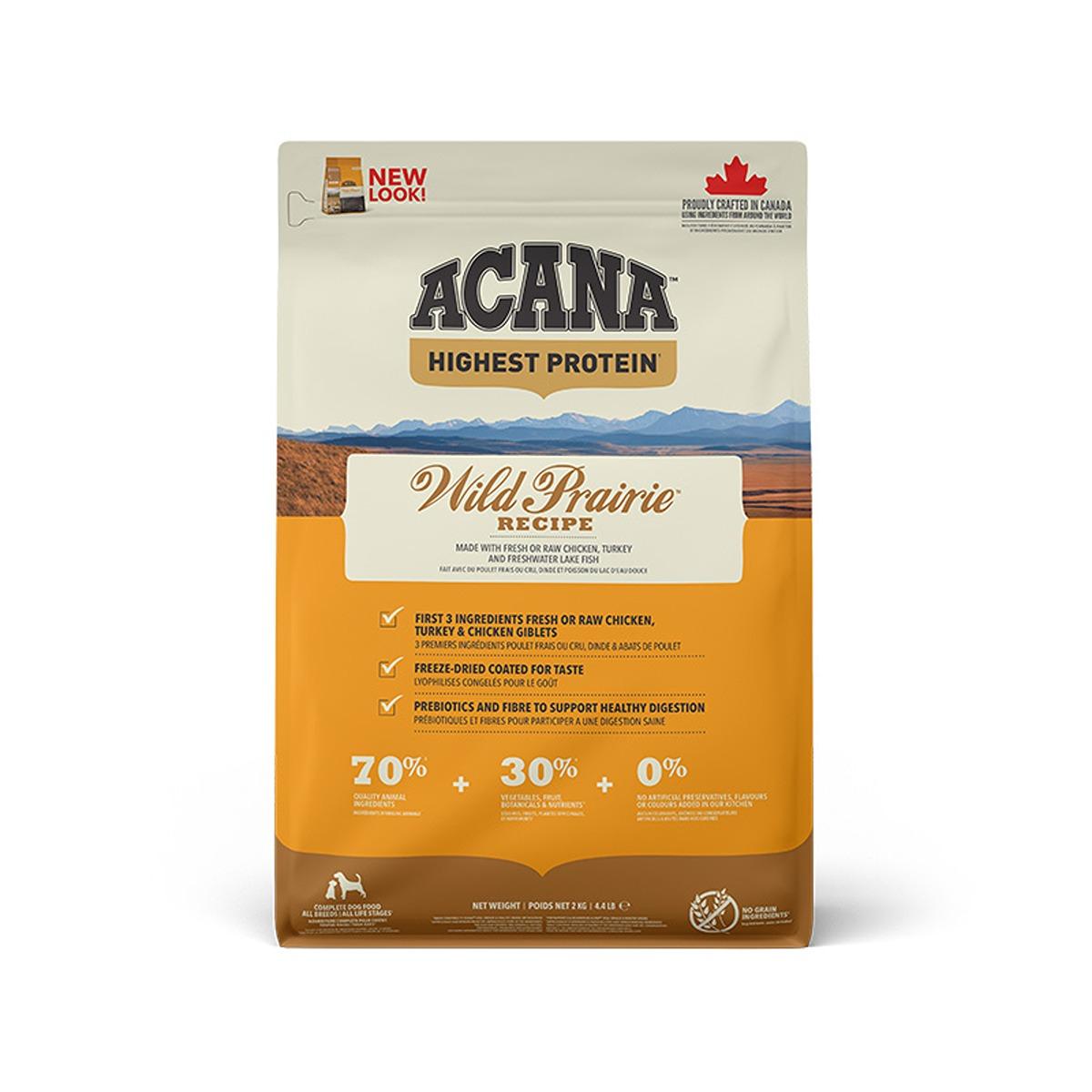 ACANA Highest Protein Wild Prairie Dog Food Recipe