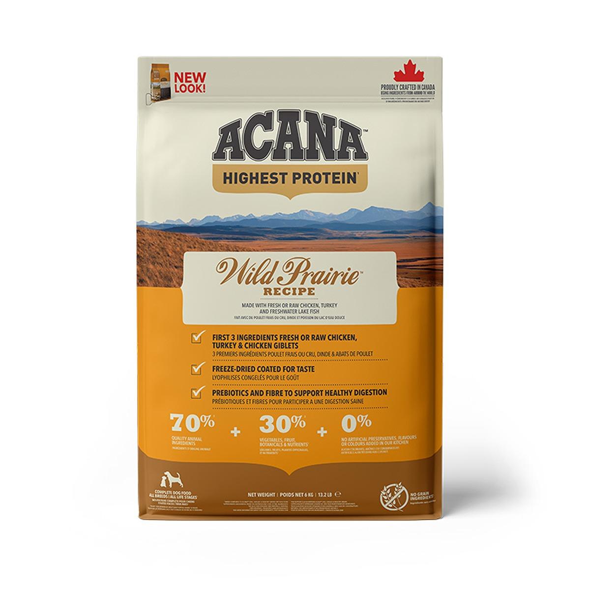 ACANA Highest Protein Wild Prairie Dog Food Recipe