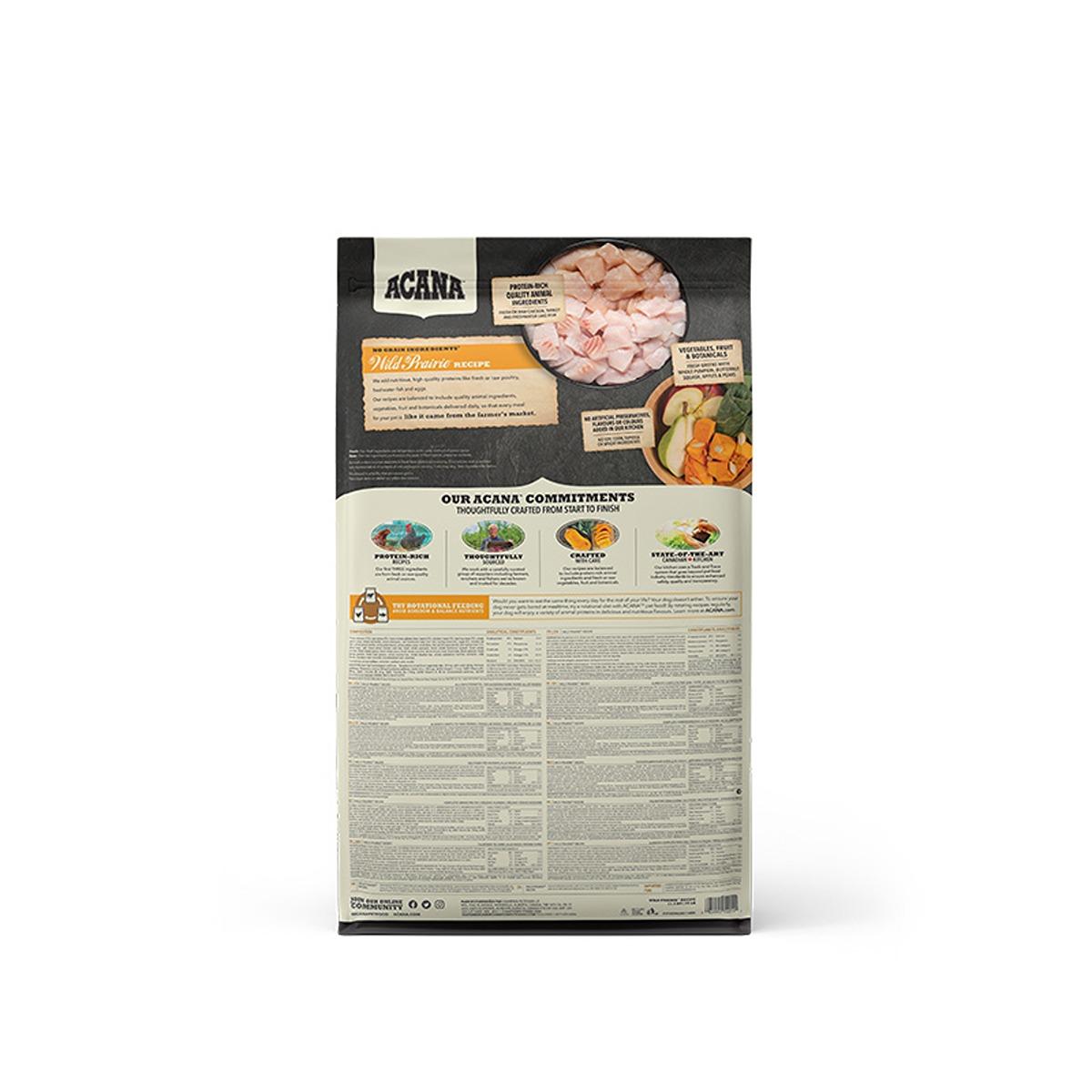 ACANA Highest Protein Wild Prairie Dog Food Recipe
