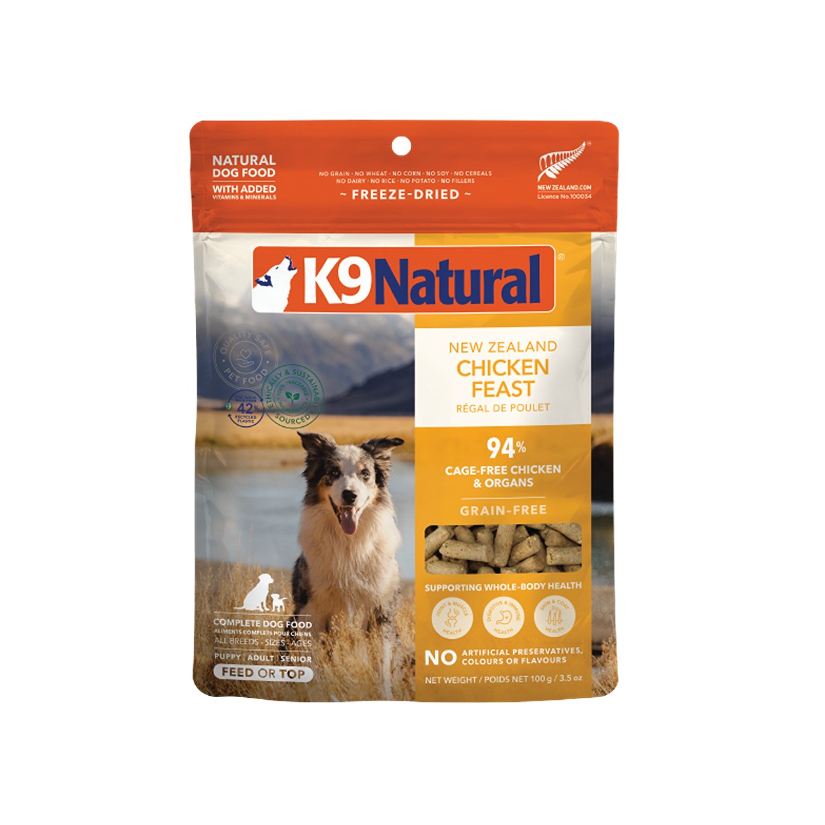 K9 Natural Freeze Dried Chicken Dog Food Topper