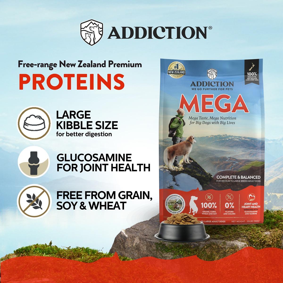 Addiction MEGA Complete & Balanced Lamb & Beef Dry Dog Food