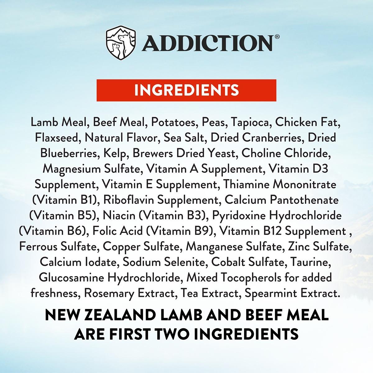 Addiction MEGA Complete & Balanced Lamb & Beef Dry Dog Food
