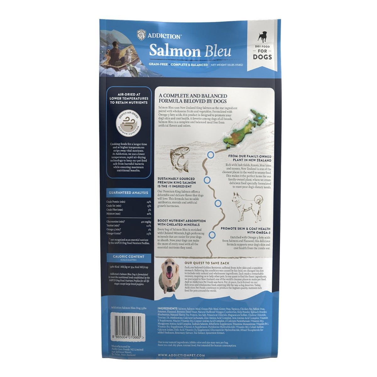 Addiction Salmon Bleu Grain-Free Skin & Coat Dry Dog Food