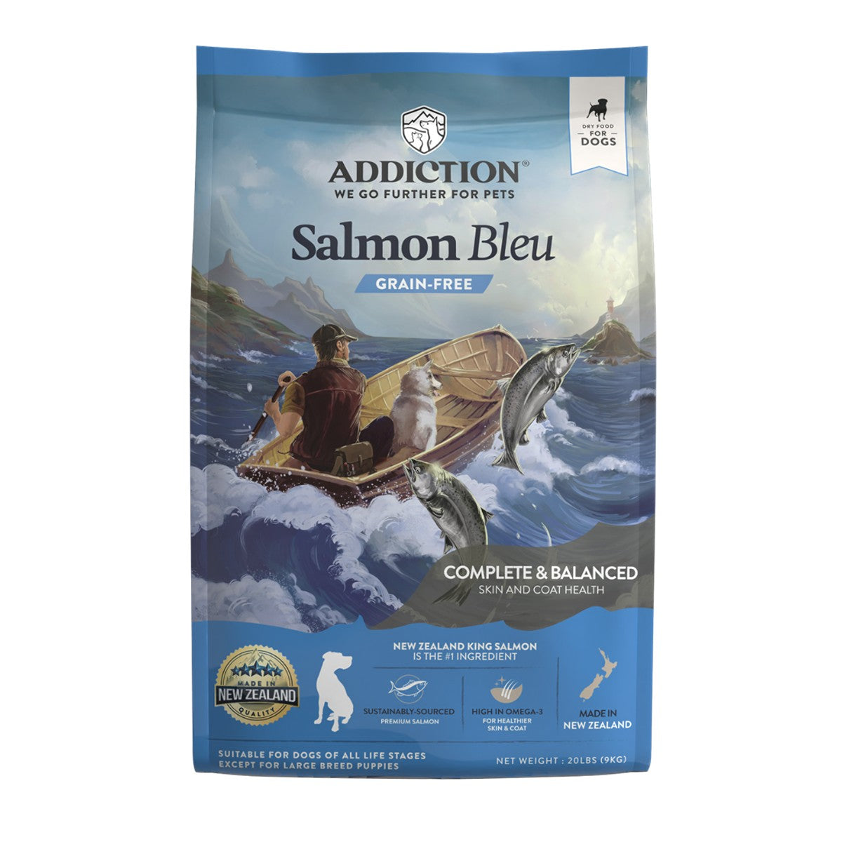 Addiction Salmon Bleu Grain-Free Skin & Coat Dry Dog Food