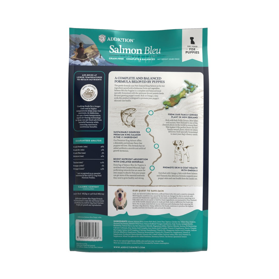 Addiction Salmon Bleu Skin & Coat Dry Puppy Food