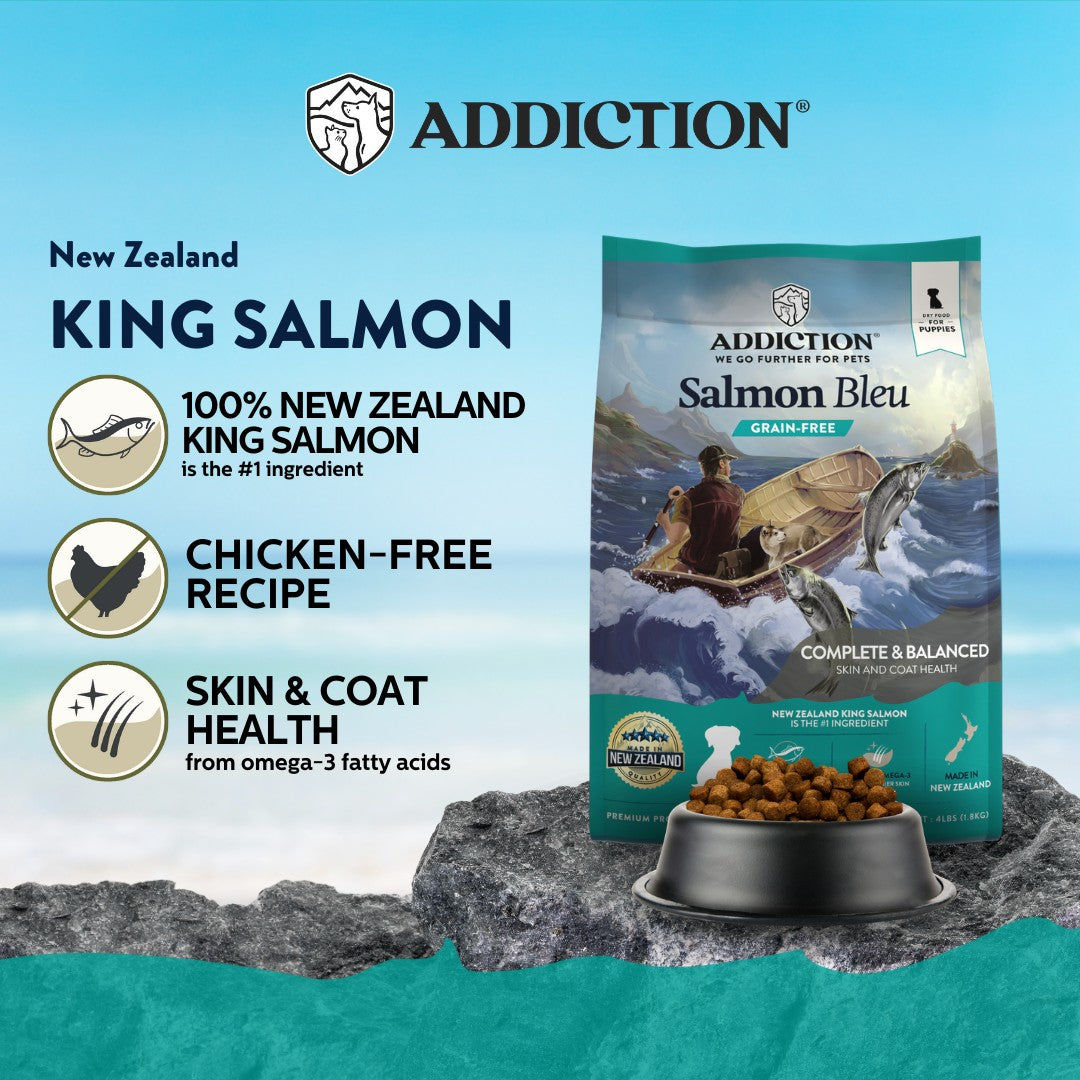 Addiction Salmon Bleu Skin & Coat Dry Puppy Food