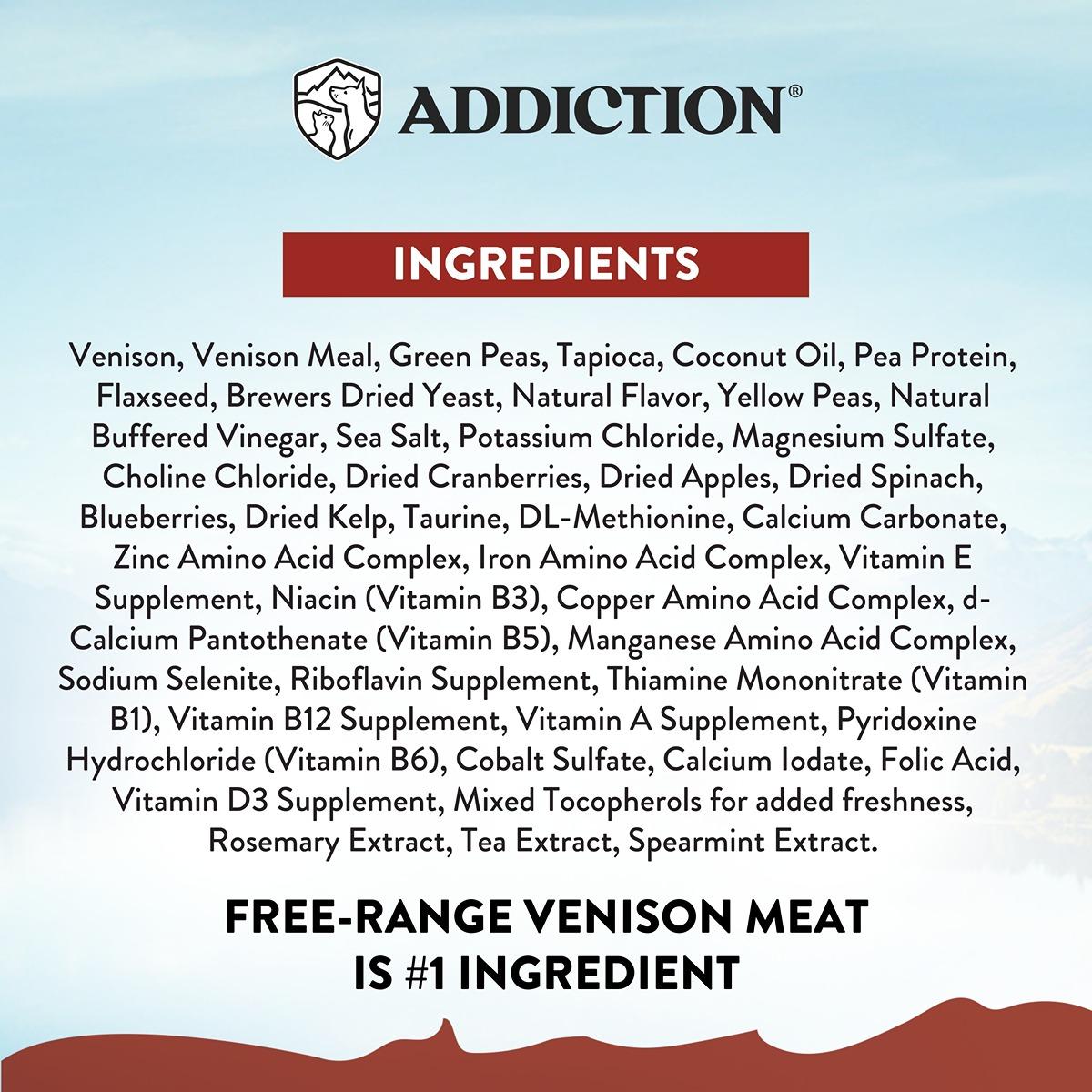 Addiction Viva La Venison Sensitive Care Dry Dog Food