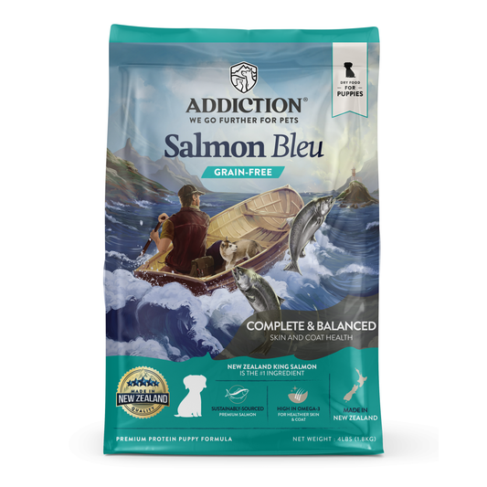 Addiction Salmon Bleu Skin & Coat Dry Puppy Food
