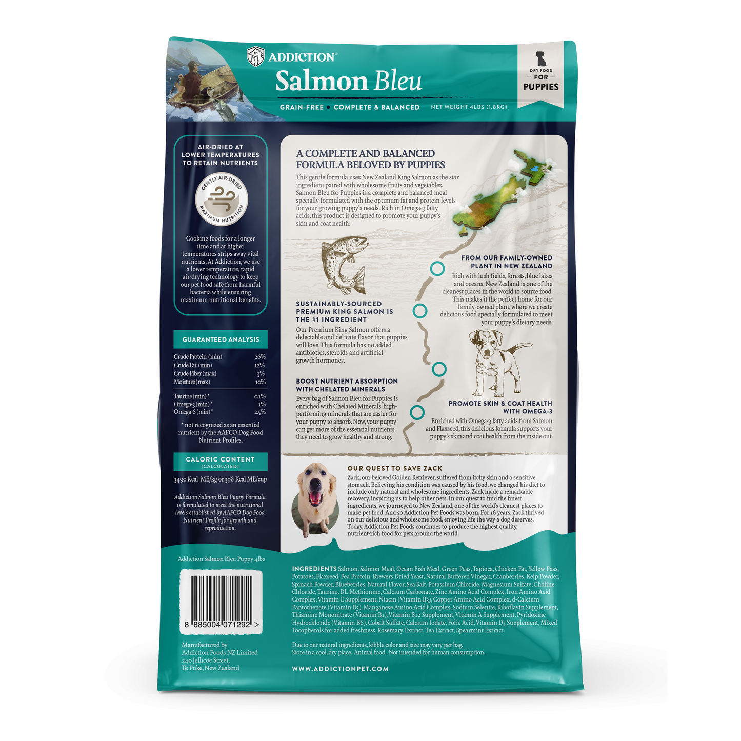 Addiction Salmon Bleu Skin & Coat Dry Puppy Food