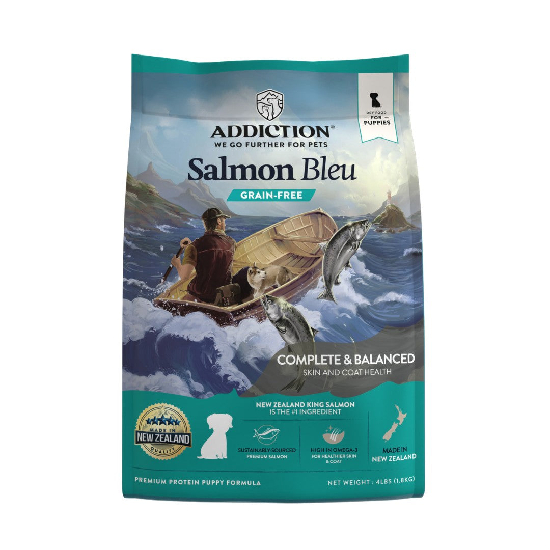 Addiction Salmon Bleu Skin & Coat Dry Puppy Food