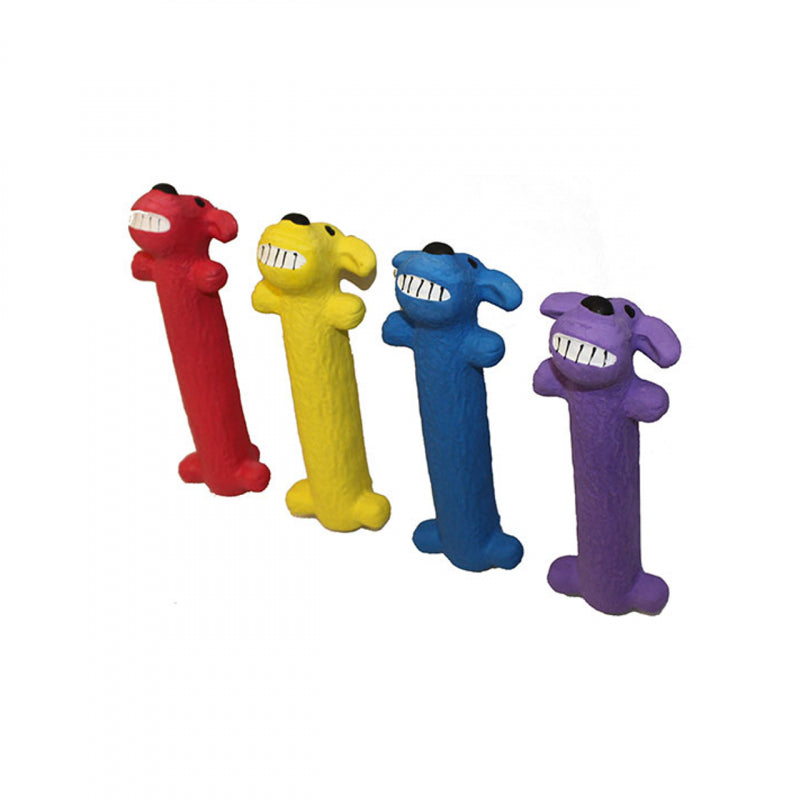 Multipet Loofa Dog Latex  - Assorted Colours