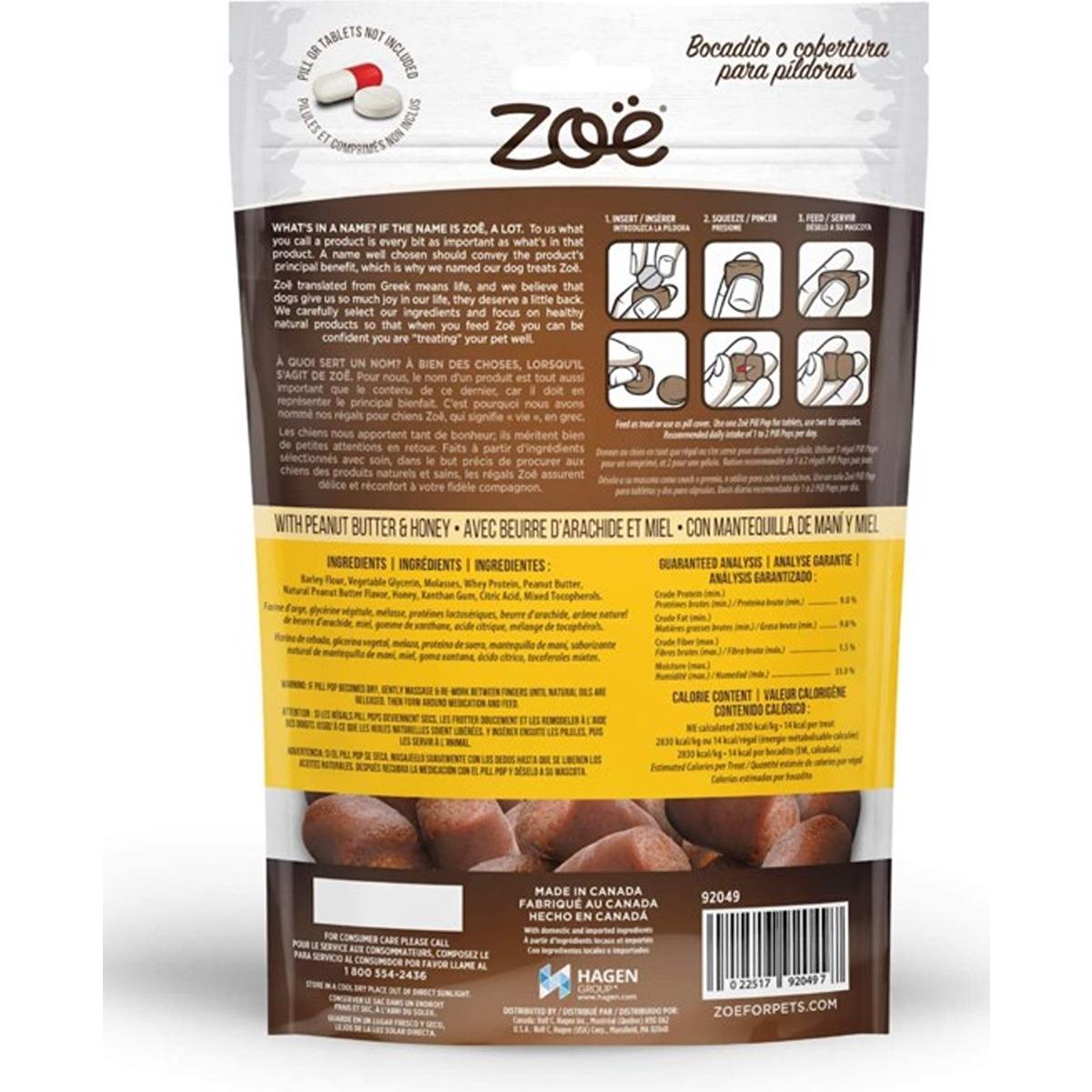Zoe Pill Pops Peanut Butter with Honey
