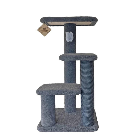 KatAttack Rangitoto 3 Level Dark Carpet with Sisal
