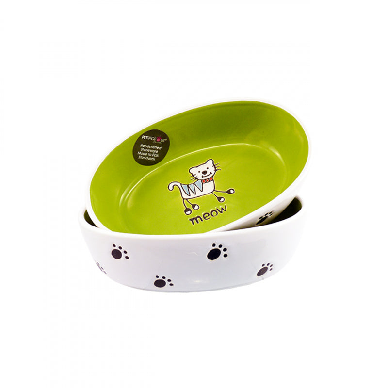 Petrageous Silly Kitty Oval Bowl