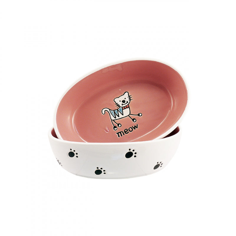 Petrageous Silly Kitty Oval Bowl