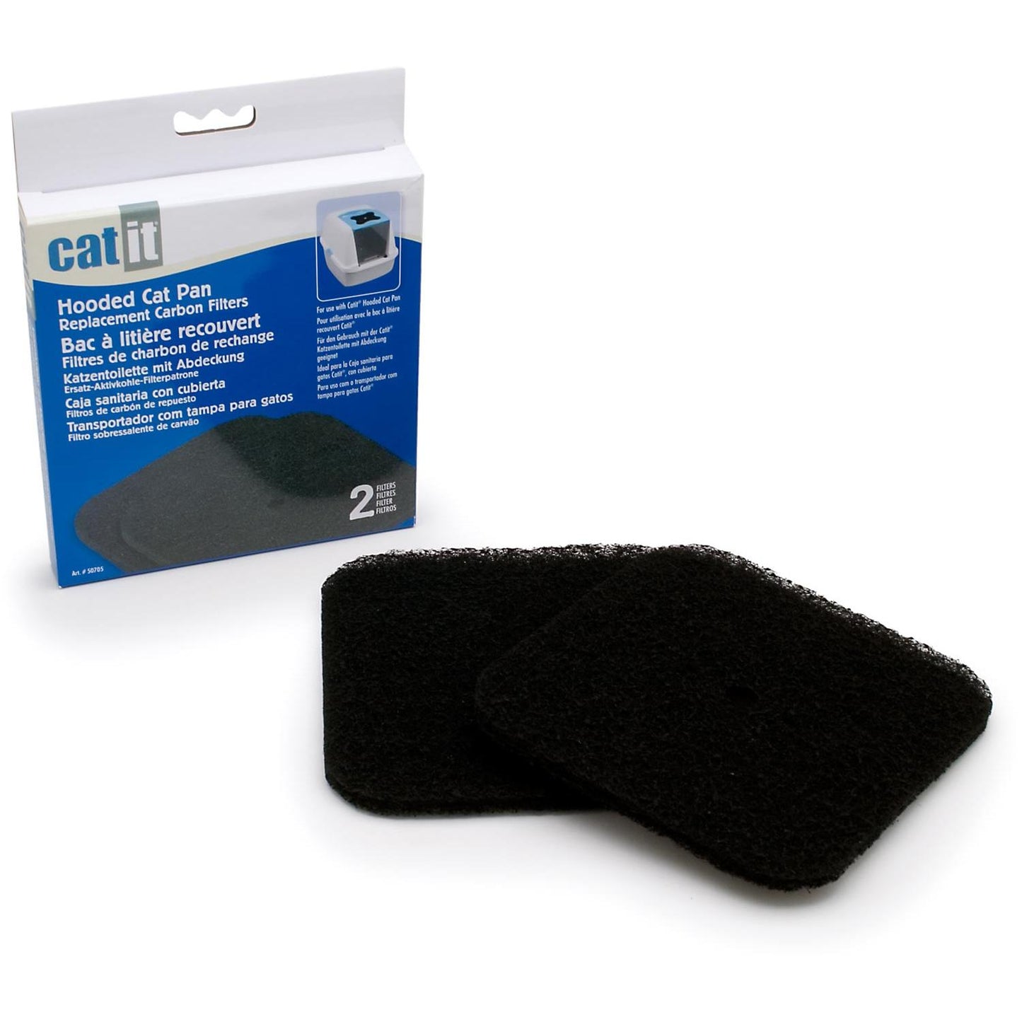 Catit Hooded Litter Tray Replacement Carbon Filters
