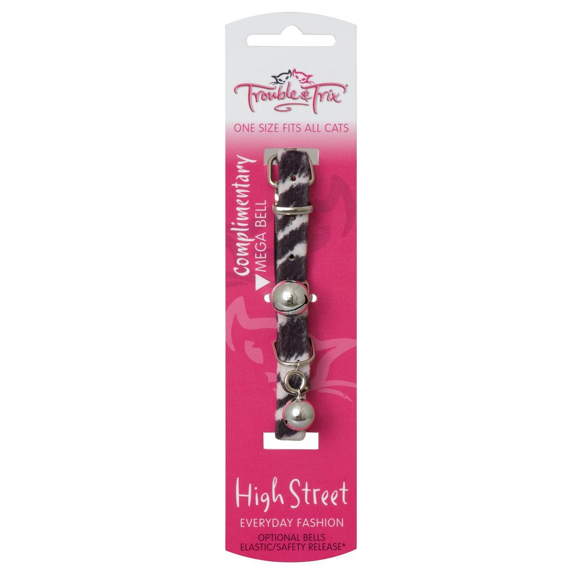 Trouble & Trix High Street Cat Collar - Zebra