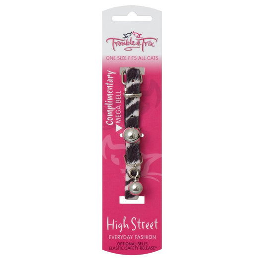 Trouble & Trix High Street Cat Collar - Zebra