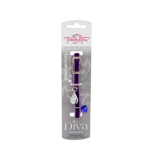 Trouble & Trix Diva Cat Collar - Velvet Stitch