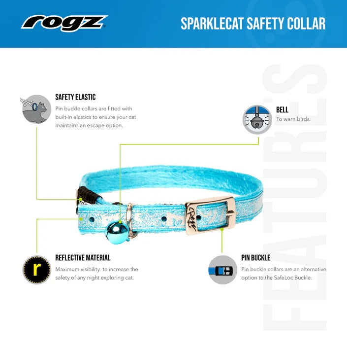 Rogz Sparklecat Safety Release Cat Collar