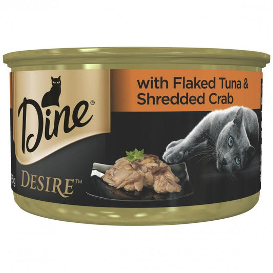 Dine Desire Flaked Tuna & Shredded Crab Wet Cat Food