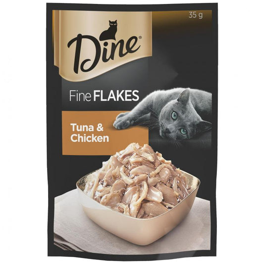 Dine Fine Flakes Tuna & Chicken Wet Cat Food