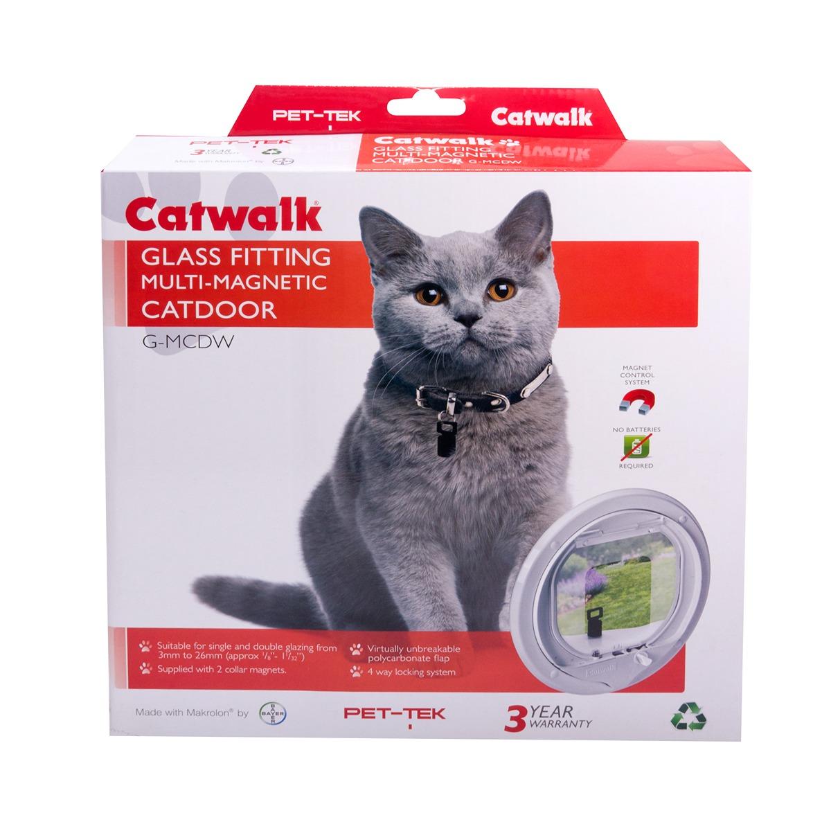 Catwalk Glass Fitting Magnetic Cat Door