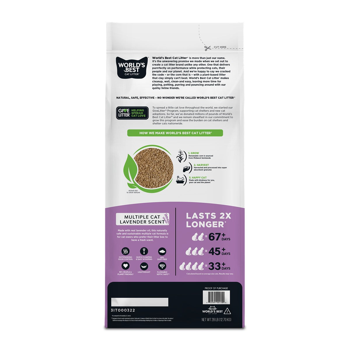 Worlds Best Lavender Cat Litter