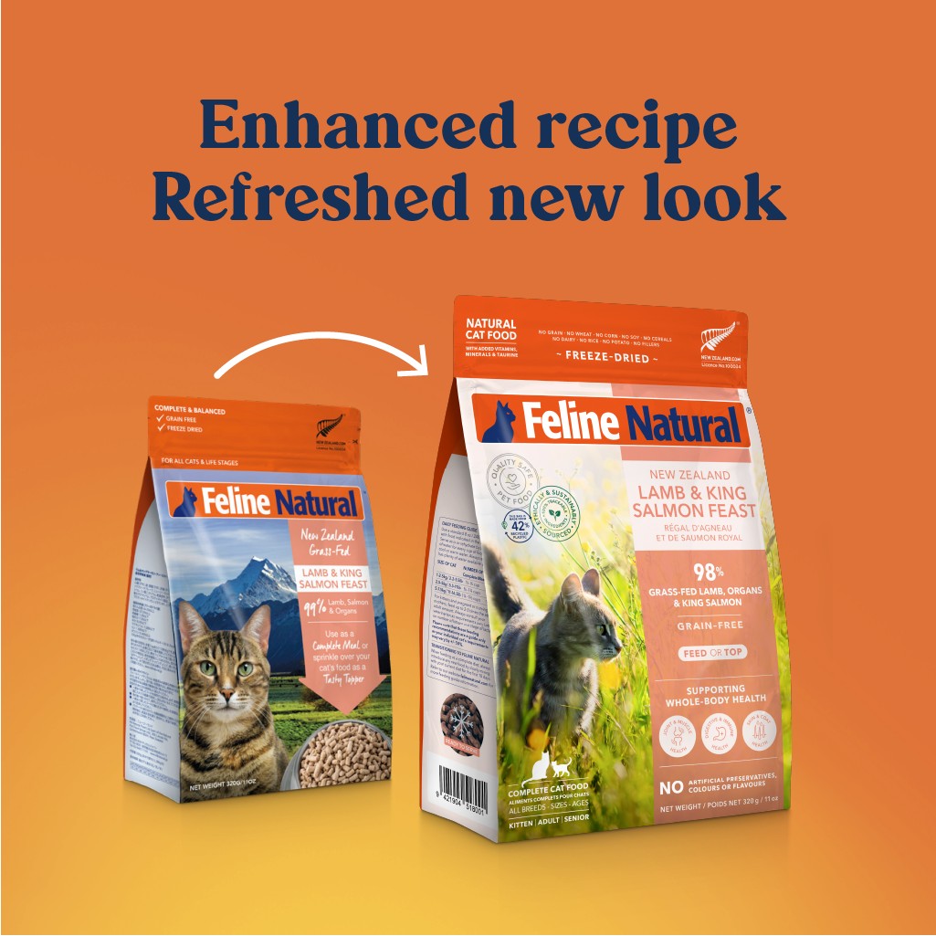 Feline Natural Freeze-Dried NZ Lamb & King Salmon Feast Cat Food