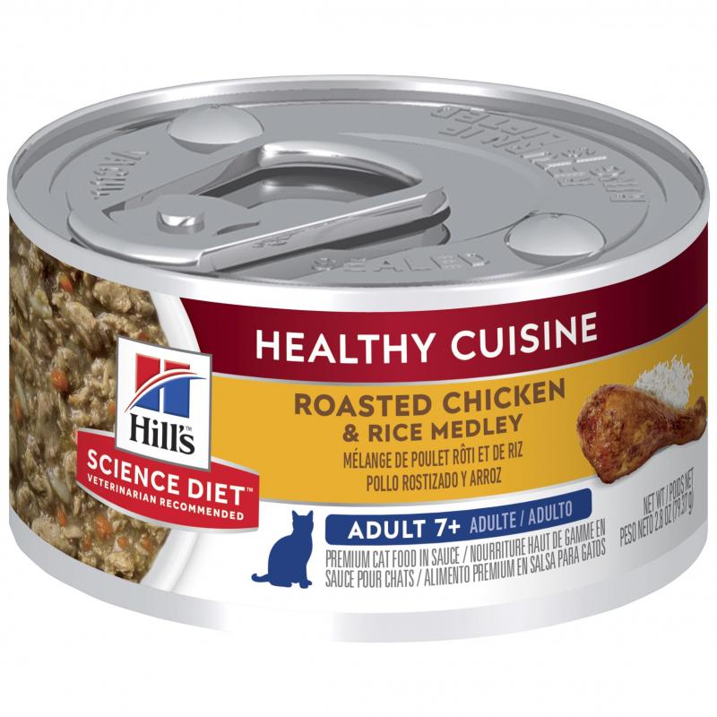 Hill's Science Diet 7+ Roasted Chicken & Rice Medley Wet Cat Food