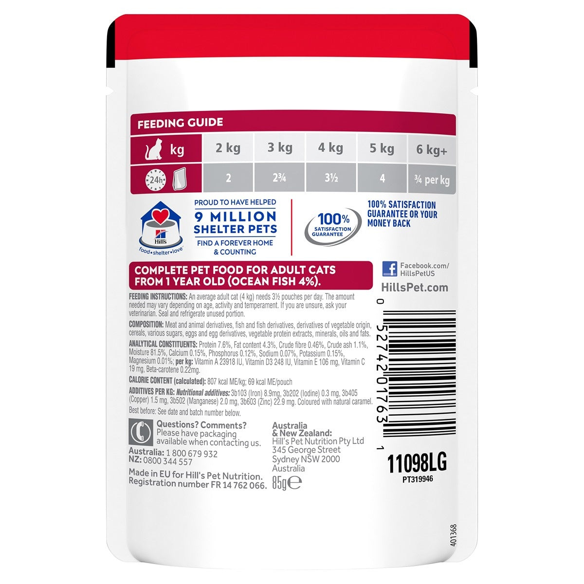 Hill's Science Diet Adult Ocean Fish Wet Cat Food