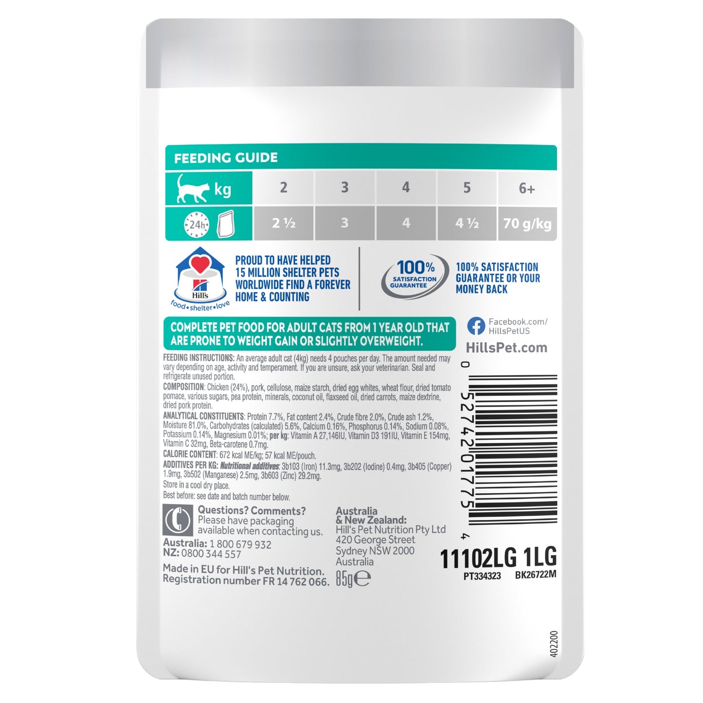 Hill's Science Diet Adult Perfect Weight Wet Cat Food