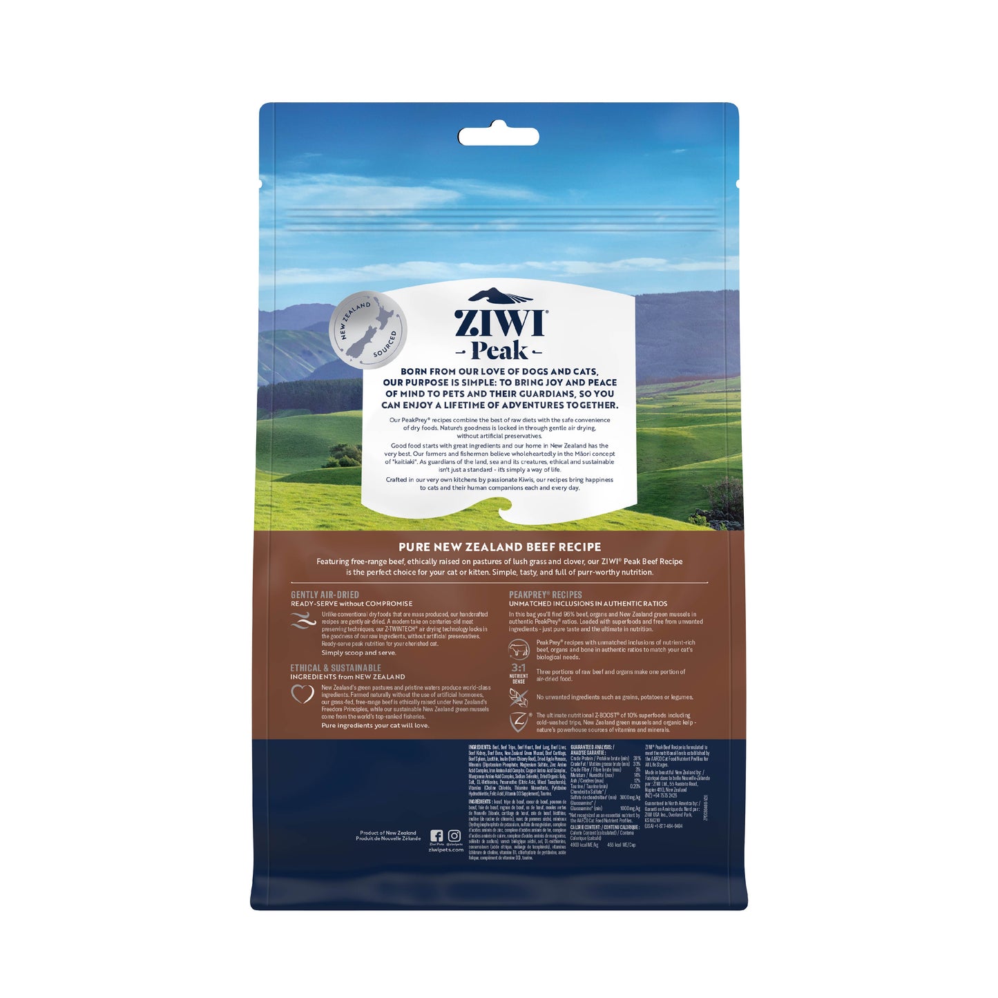Ziwi Peak Beef Air Dried Dry Cat Food