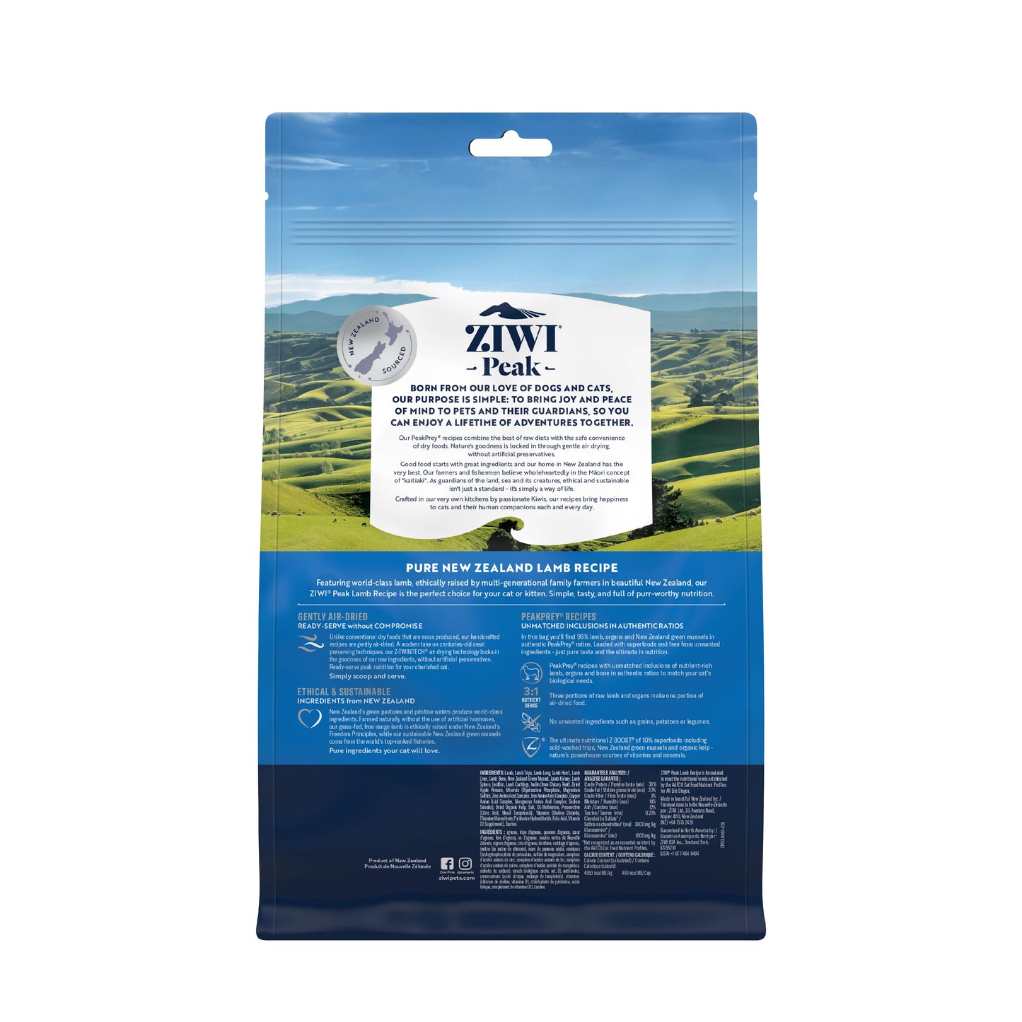 Ziwi Peak Lamb Air Dried Dry Cat Food