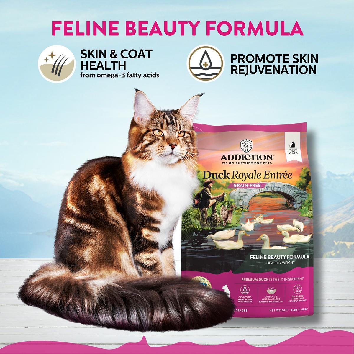 Addiction Duck Royale Entrée Feline Beauty Skin & Coat Dry Cat Food