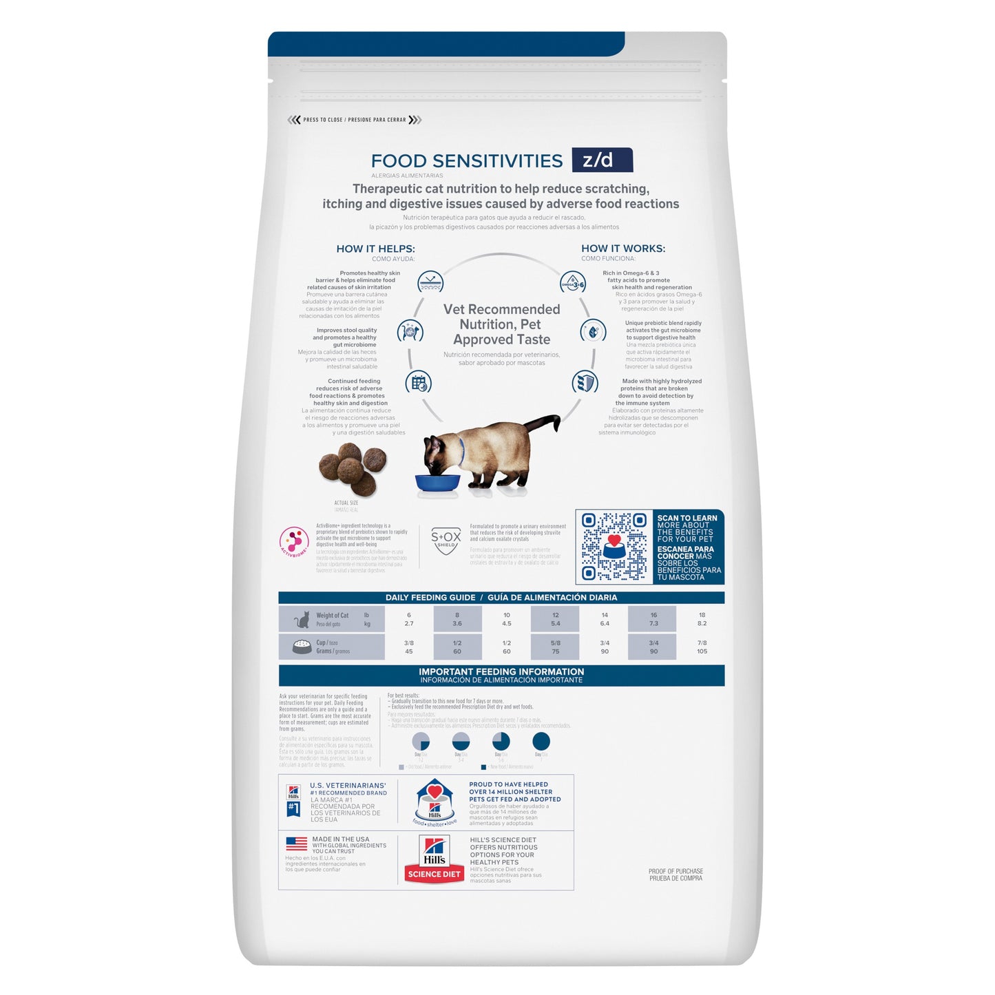 Hill's Prescription Diet z/d Skin & Food Sensitivities Dry Cat Food