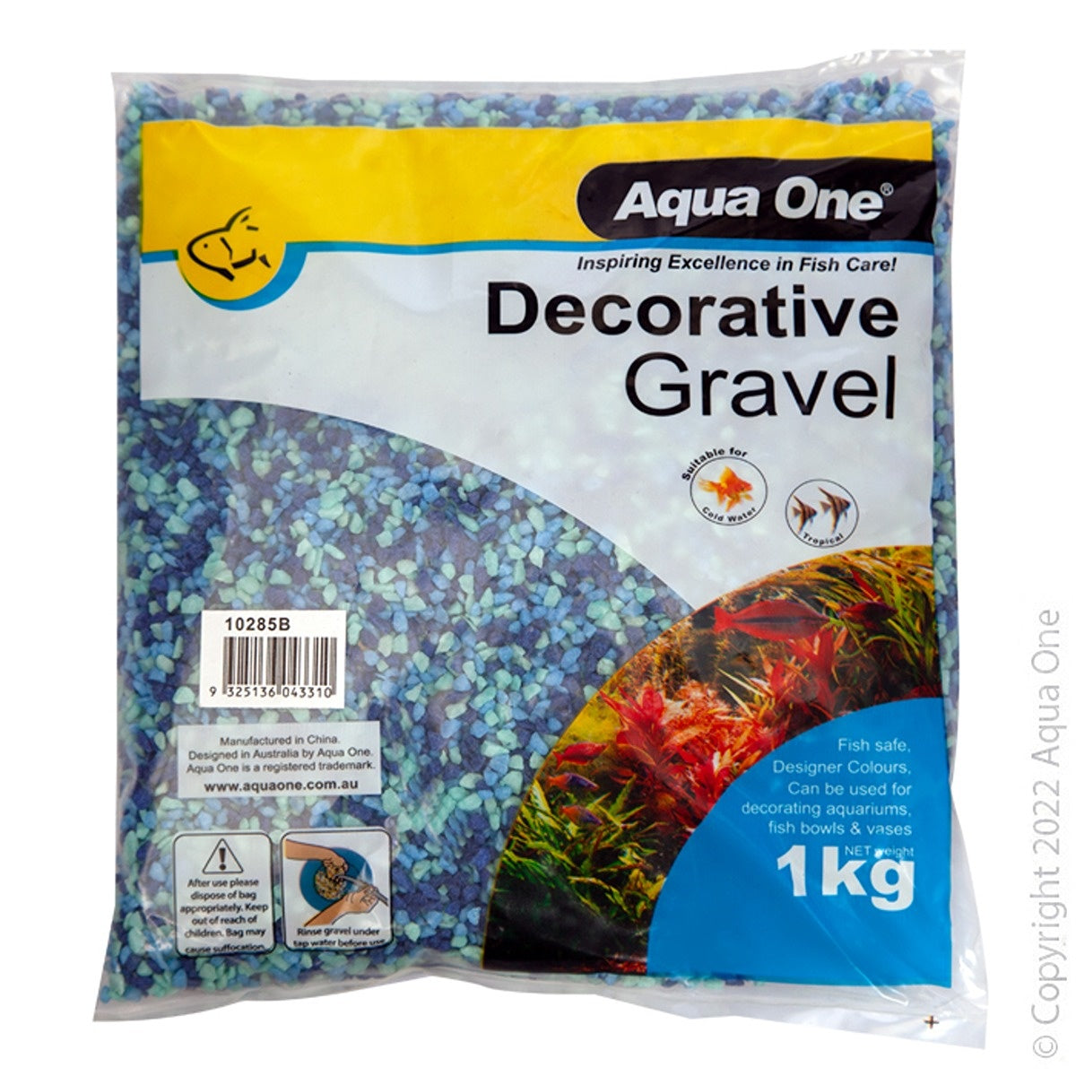 Aqua One Decorative Gravel - Mixed Colours