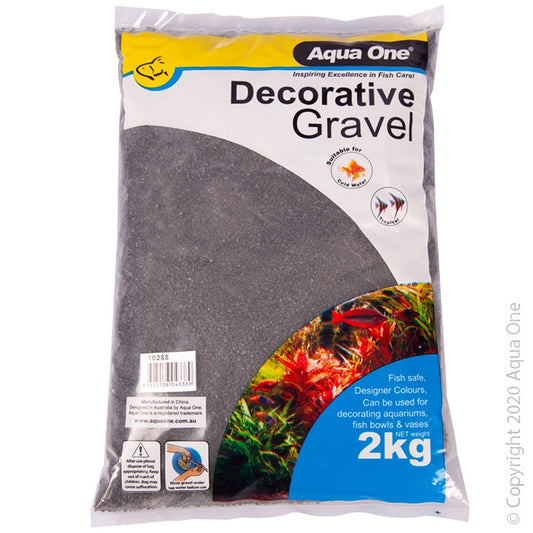 Aqua One Decorative Gravel Black Silica
