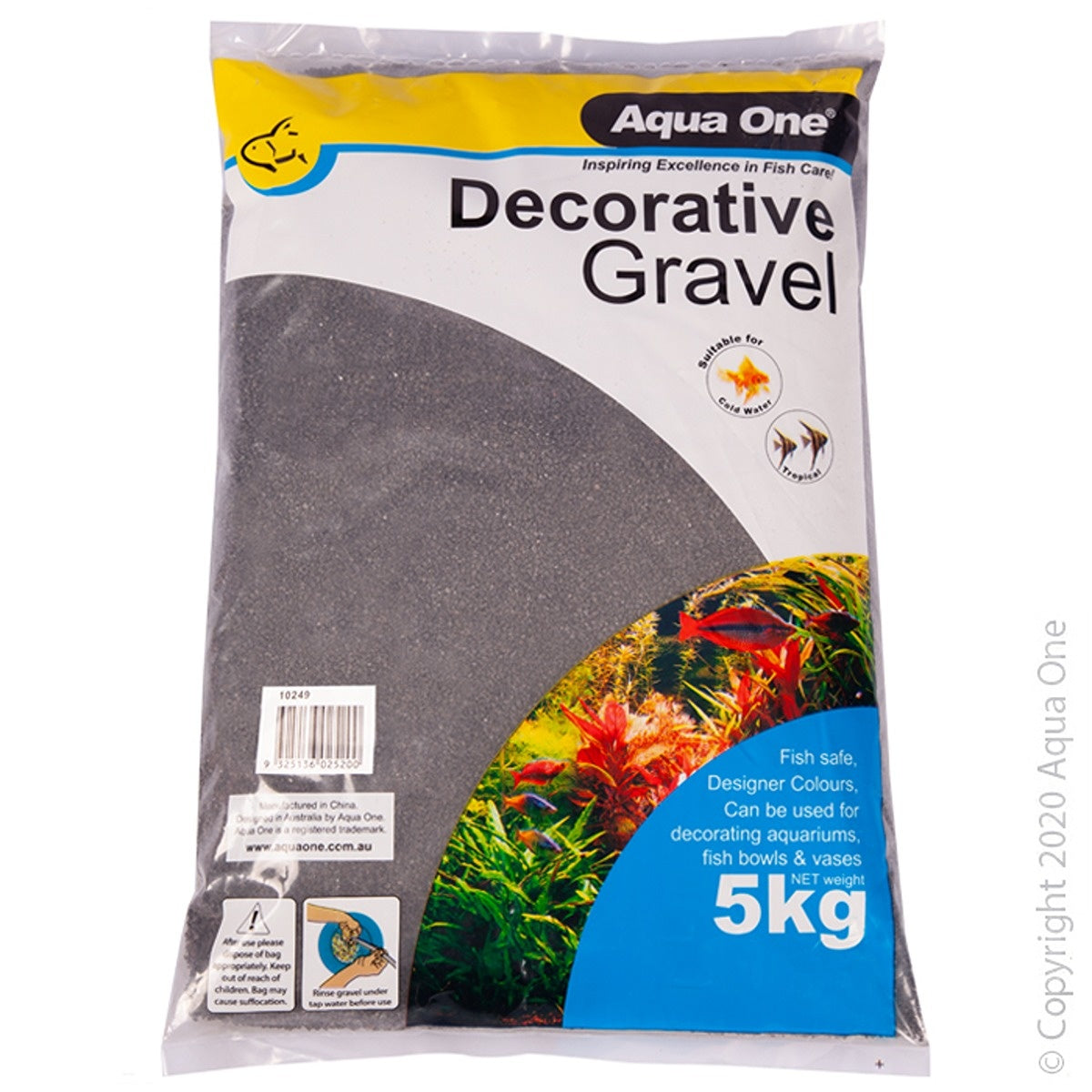 Aqua One Decorative Gravel Black Silica