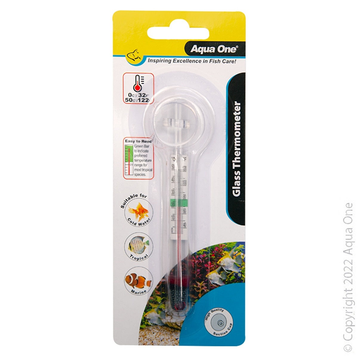 Aqua One Glass Thermometer