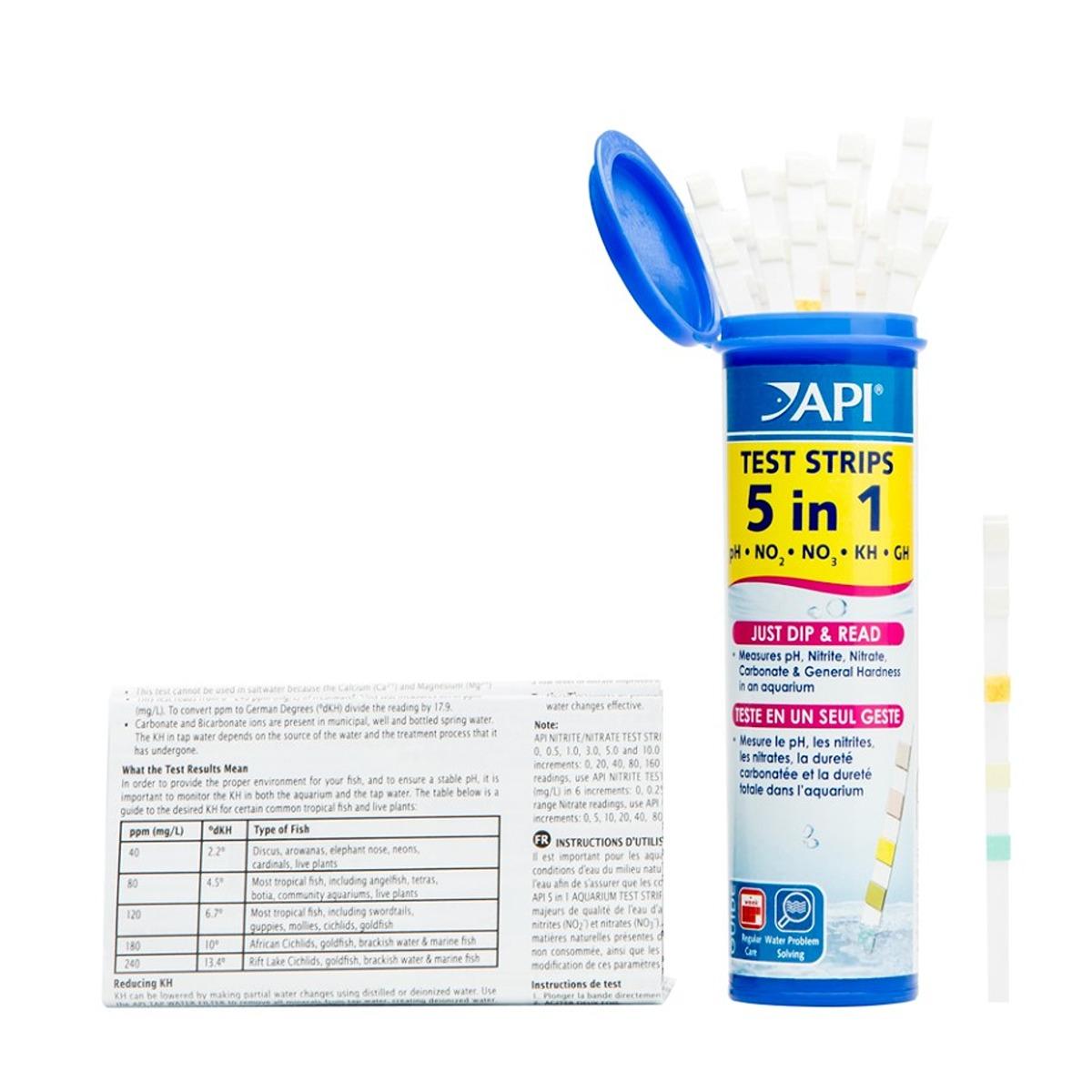 API Aquarium 5-in-1 Test Strips