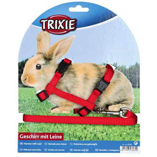 Trixie Harness & Lead Set Rabbit- Assorted Colours