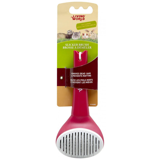 Living World Small Animal Slicker Brush Self Cleaning