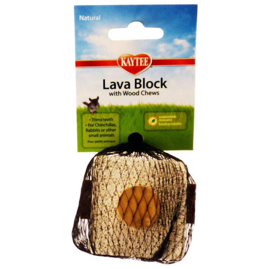 Kaytee Lava Block with Wood Chews Toy
