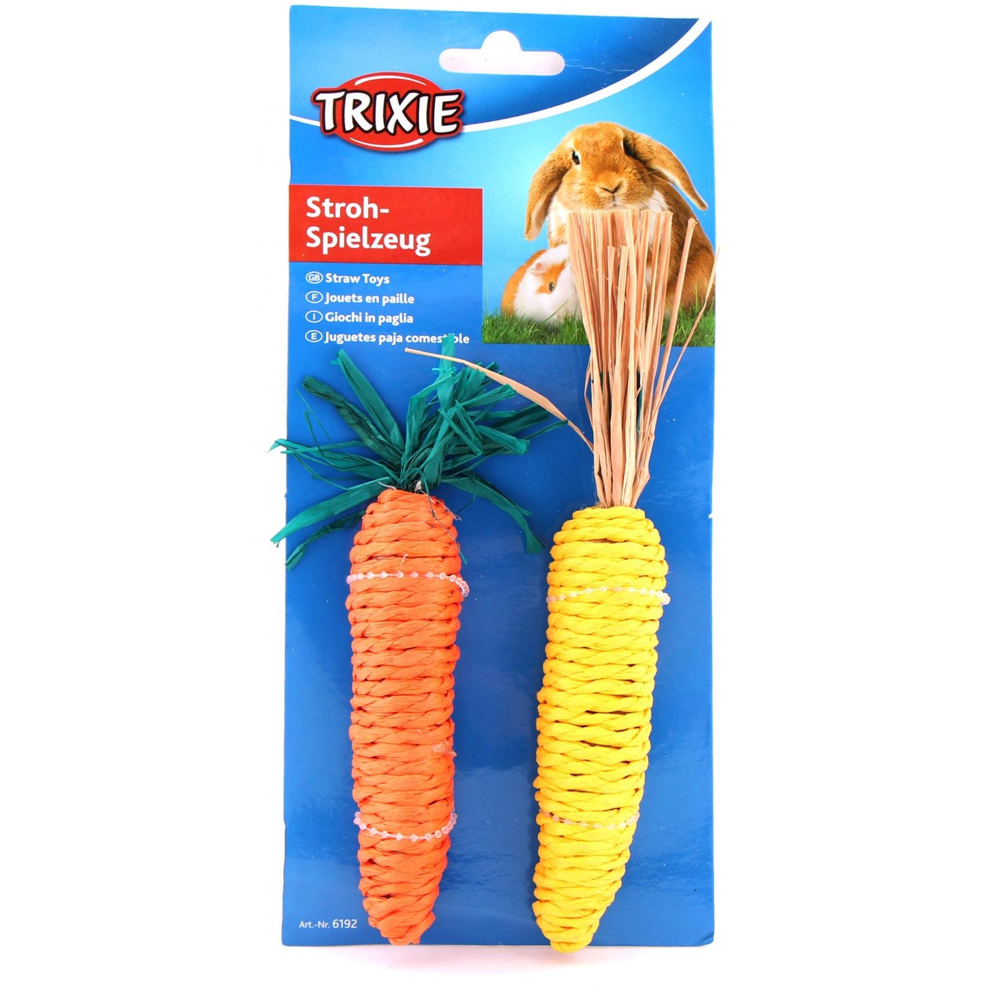 Trixe Straw Carrot & Corn Small Animal Toy