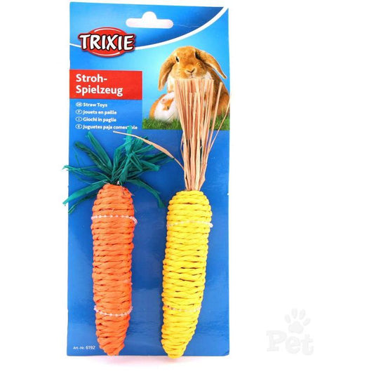 Trixe Straw Carrot & Corn Small Animal Toy