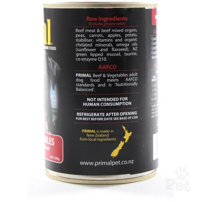 Primal Beef & Vegetables Wet Dog Food