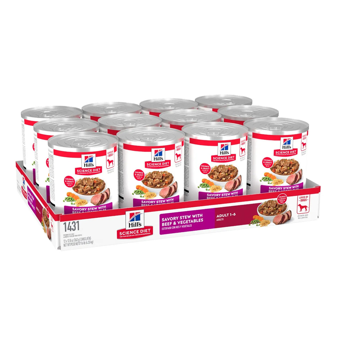 Hill's Science Diet Adult Savoury Stew Beef & Vegetables Wet Dog Food